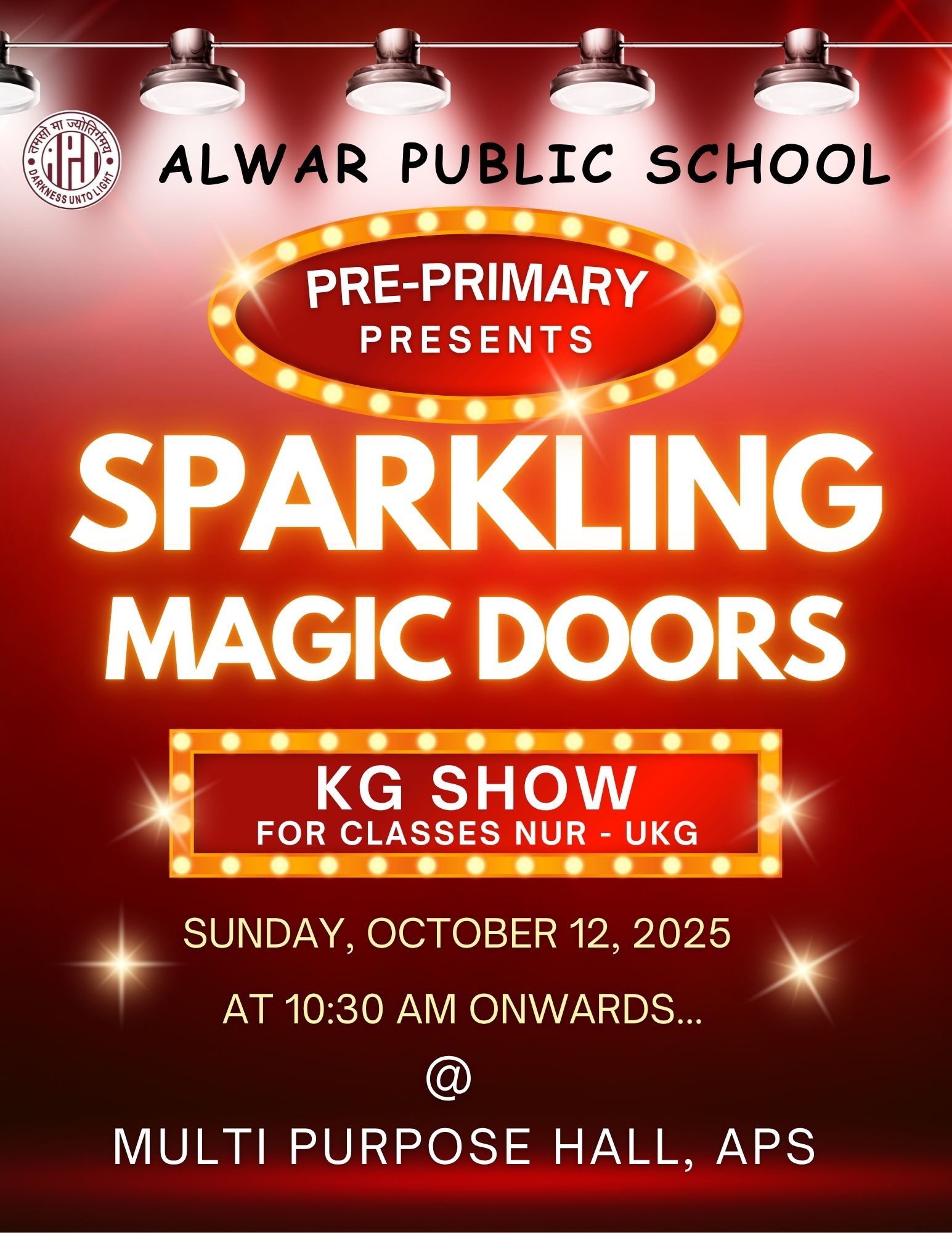 KG show @ APS in Pre-Primary Block