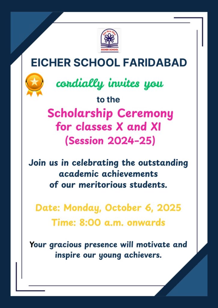 Scholarship Ceremony for classes X & XII @ ESF