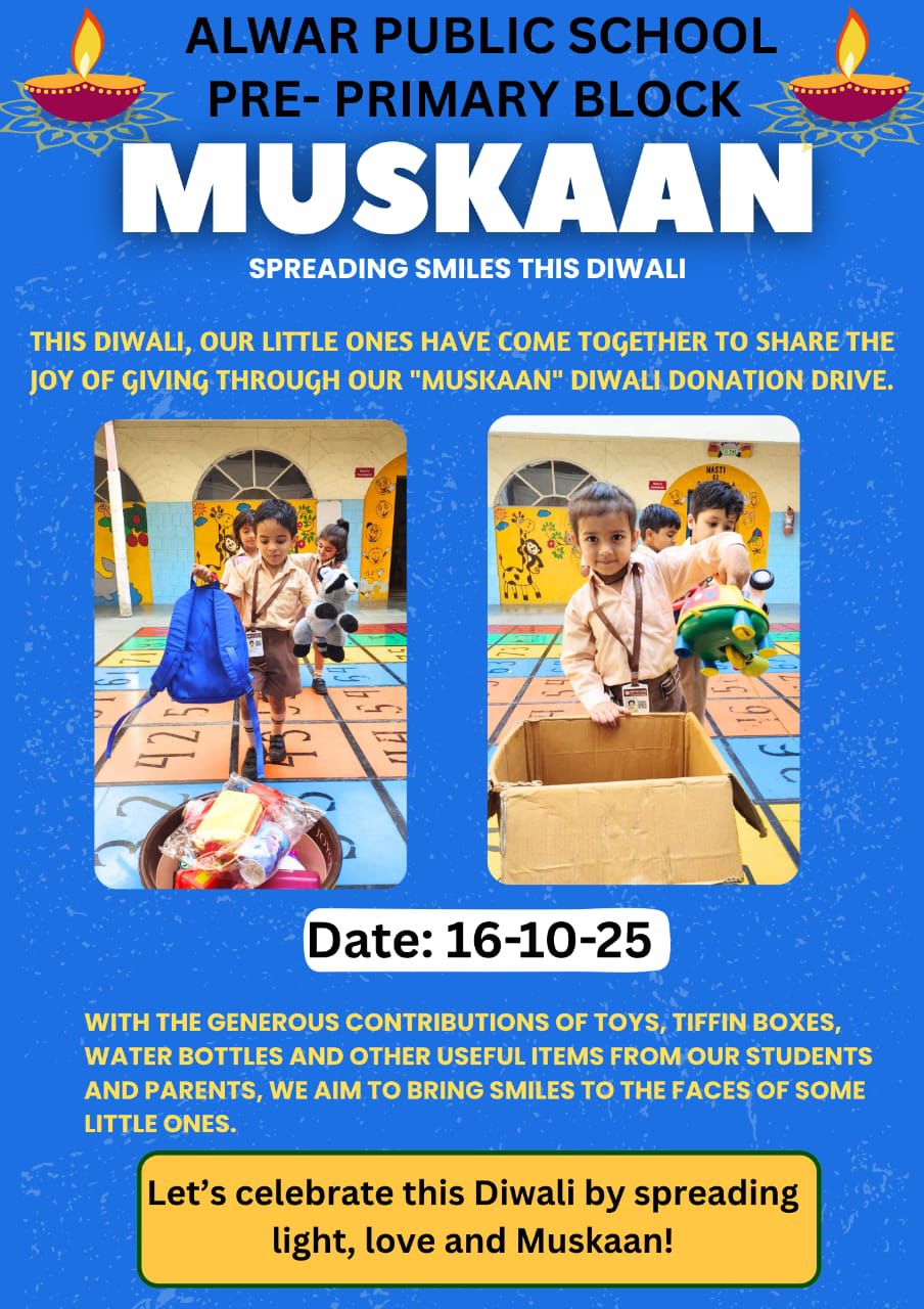 Muskaan – A Diwali Donation Drive @ APS